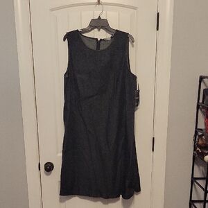 Ralph Lauren Denim/indego Sleeveless Scoop Neck Sheath Dress